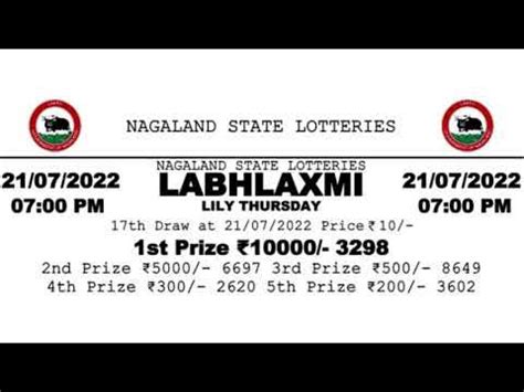labhlaxmi lottery result today 7pm